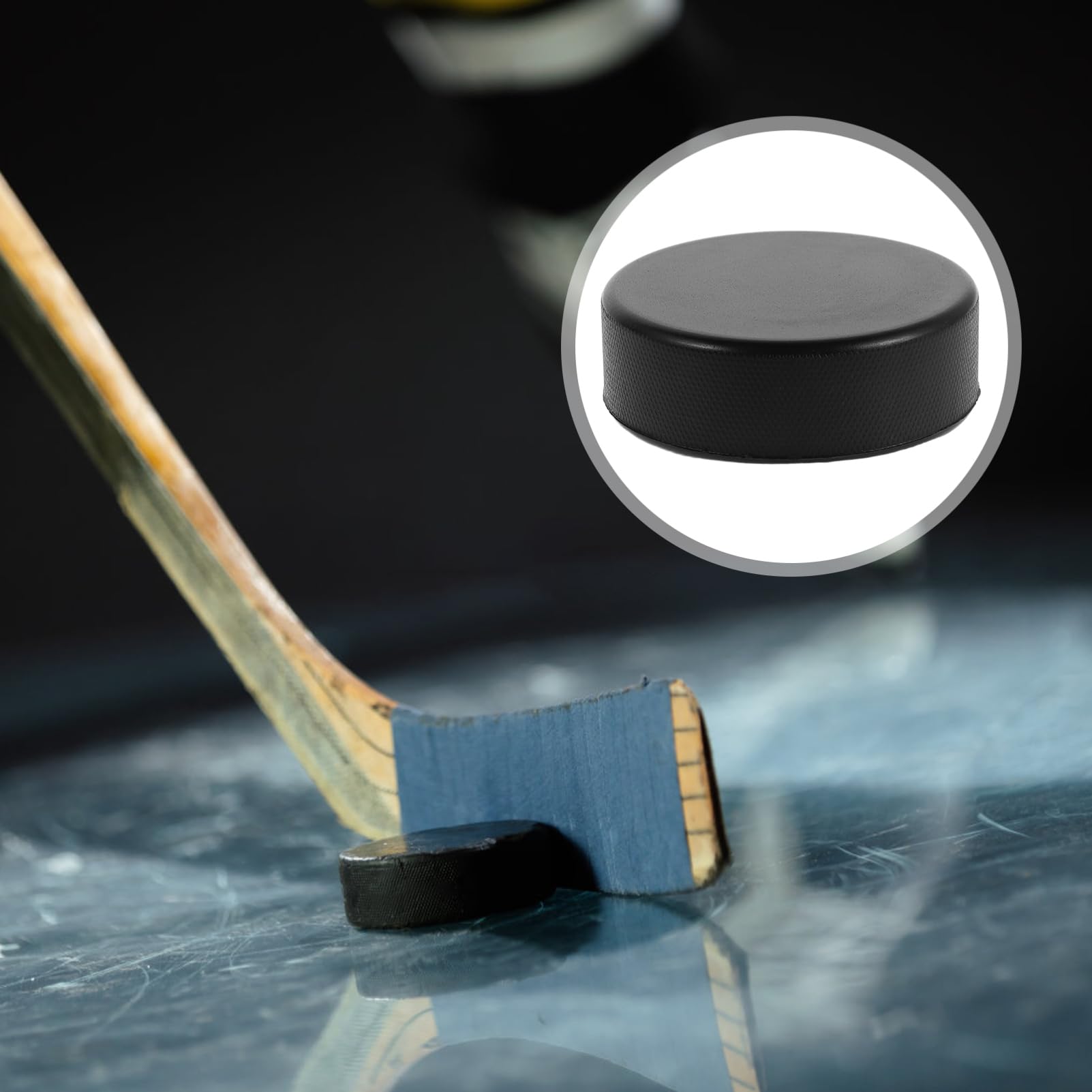 Happyyami Palet de Hockey D’entraînement Noir en PU, Lot de 20 Pièces