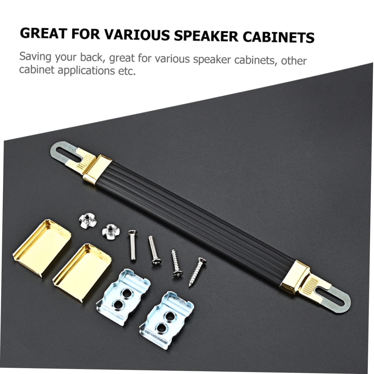 OSALADI Maniglia per Amplificatore Viti e Cinghia Resistente in Pvc per Casse Acustiche da Esterno, Accessorio Professionale Leggero e Salvaspazio per Trasporto Sicuro e Comodo
