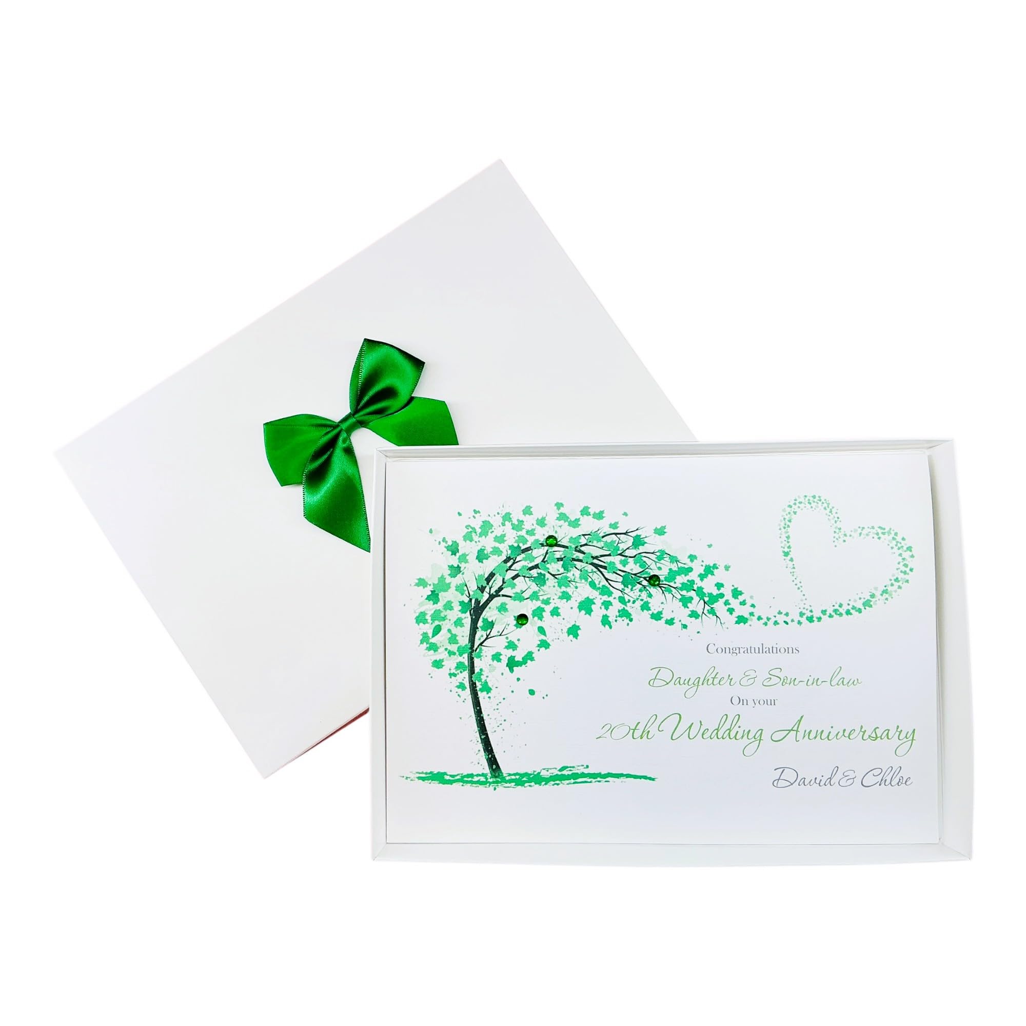 Daughter & Son-In-Law 20th Wedding Anniversary Card China 20 Years - SH 134 — image 1