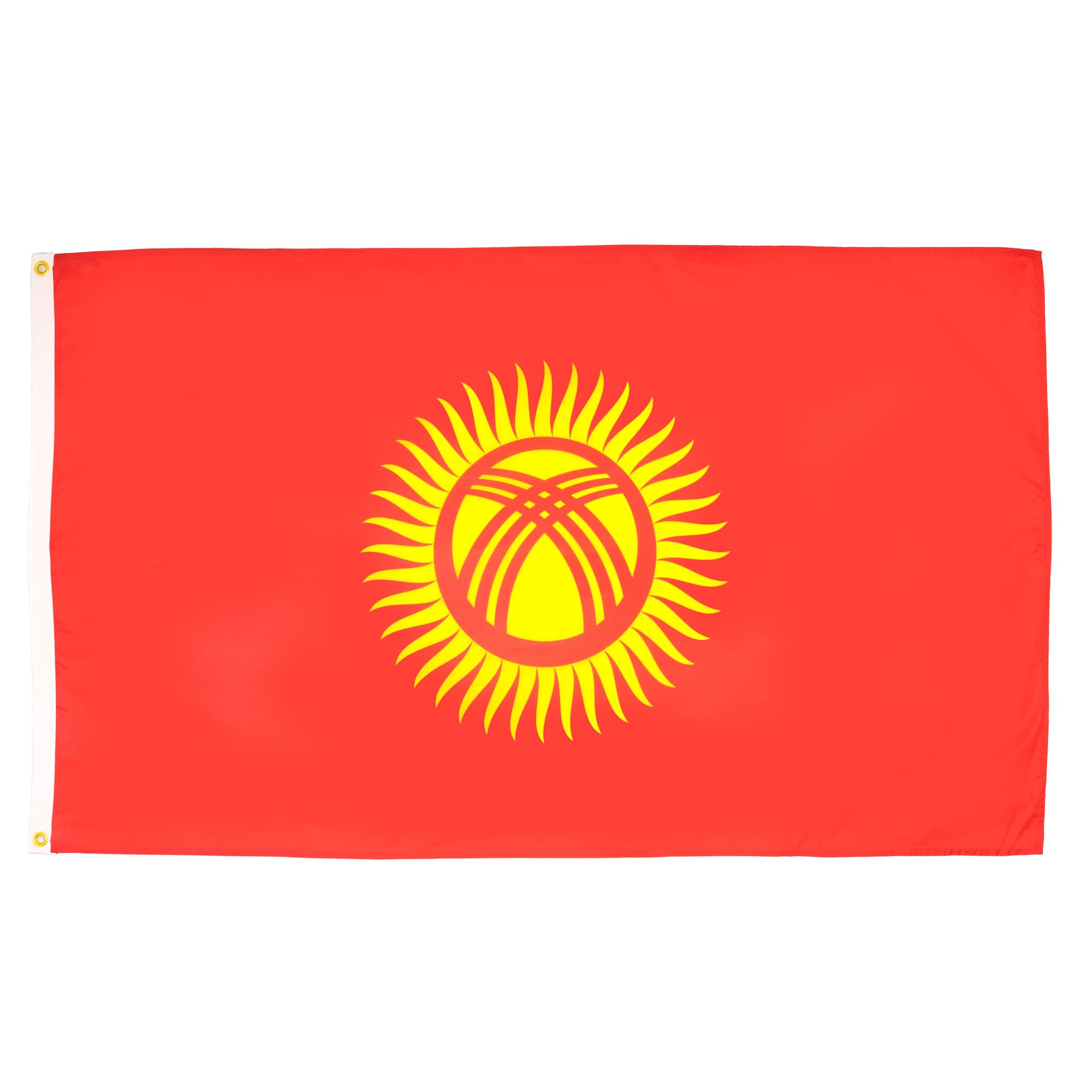AZ FLAG - Kyrgyzstan Flag - 2x3 Ft - 100D Polyester Kyrgystani Banner with Two Metal Grommets - Fade Resistant - Vivid Colors - 2' x 3' Feet - 90x60 Cm