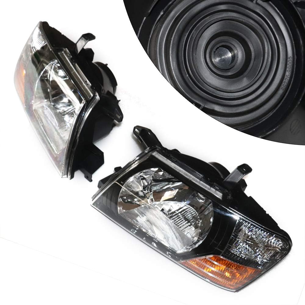 LED Headlight Fits For 2000-2006 Mitsubishi Pajero Montero Front Head Light Lamp, Projector Headlamps Assembly Front Headlight, MN133751, MN133752 (Driver + Passenger Side)