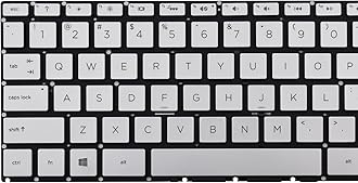 Replacement Keyboard Compatible with HP Pavilion 14-BF 14-BS 14-BK 14-BP 14-BW 14-CC 240 G6 245 G6 246 G6 Silver Keyboard Without Backlit US Layout