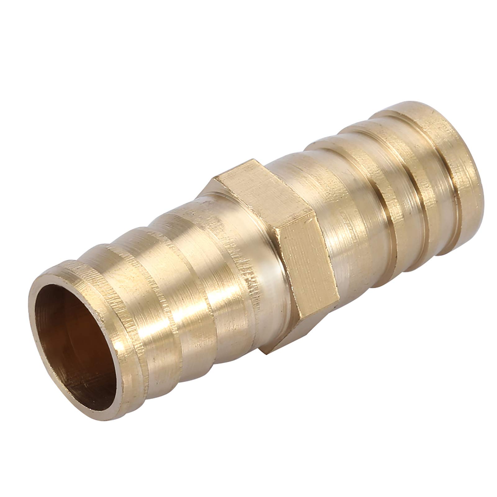 Jelquix Brass Straight Barbed Connector Durable Fitting for Air Water Oil Gas for Power Tools Home Piping 10mm (20mm(1pcs))
