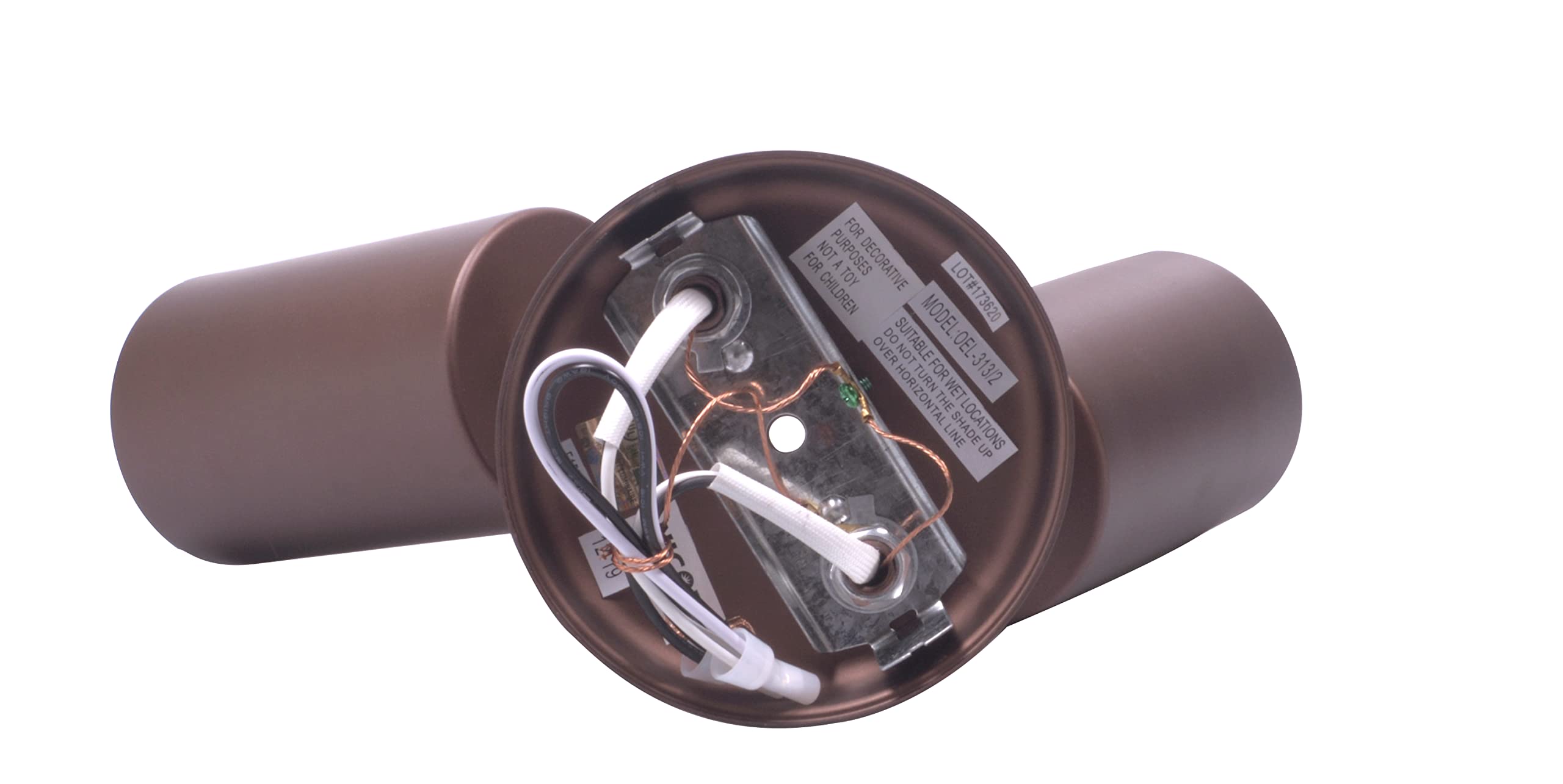 NICOR Lighting 100W Bronze Double Cylinder Adjustable Security Flood Light (11528)