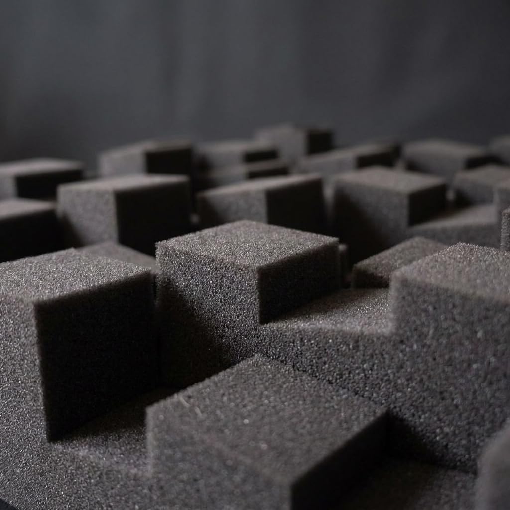 Pannello Acustico Fonoassorbente, 50x50cm, Diffusore QRD 2D, 10cm Spessore. Per Pareti e soffitto. Inclusi Ganci di installazione. Non spedito sottovuoto.