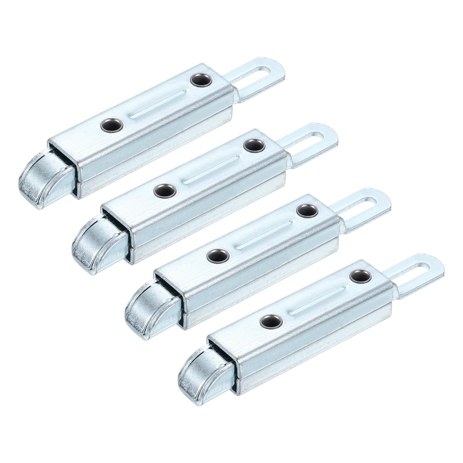 sourcing map 4 Pcs Slide Entry Slam Latch, 12.4 cm Automatic Spring Door Bolt Lock Zinc Plated Iron Cabinet Hardware Latches for Industrial Cabinet & Family House, Straight Type