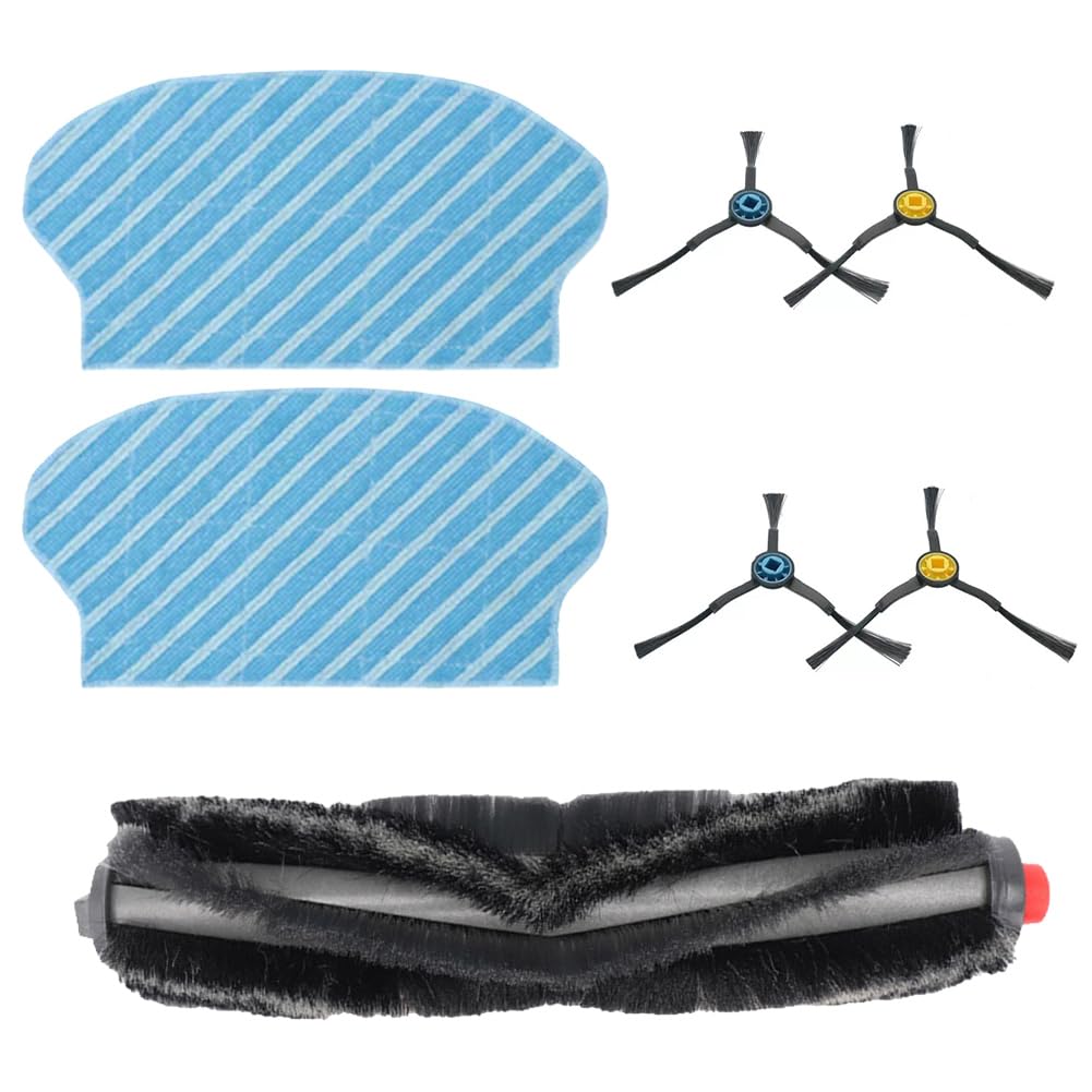 Replacement Parts Accessories Compatible with Midea M6/M61/M62/M63/M64/M6 Robotic Vacuum Cleaner Mop Pads, Include Mops and Brushes