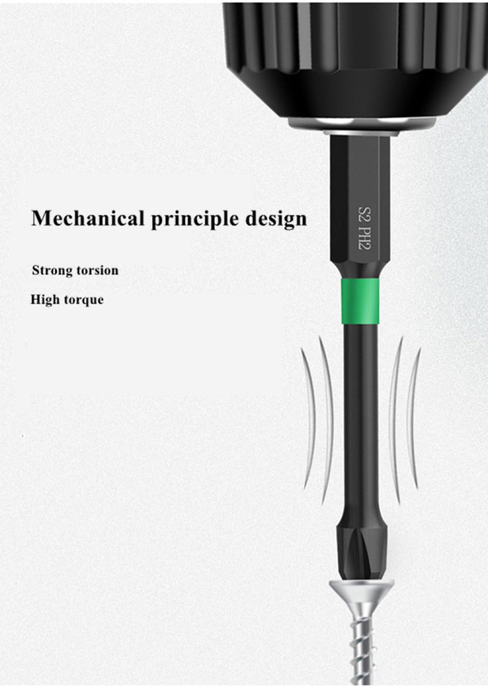 Magnético 25 50 60 70 90 150MM Broca Destornillador Cabeza Cruzada Alta dureza eléctrica Taladro Manual Juego de Tornillos eléctricos,50 65 70mm,1