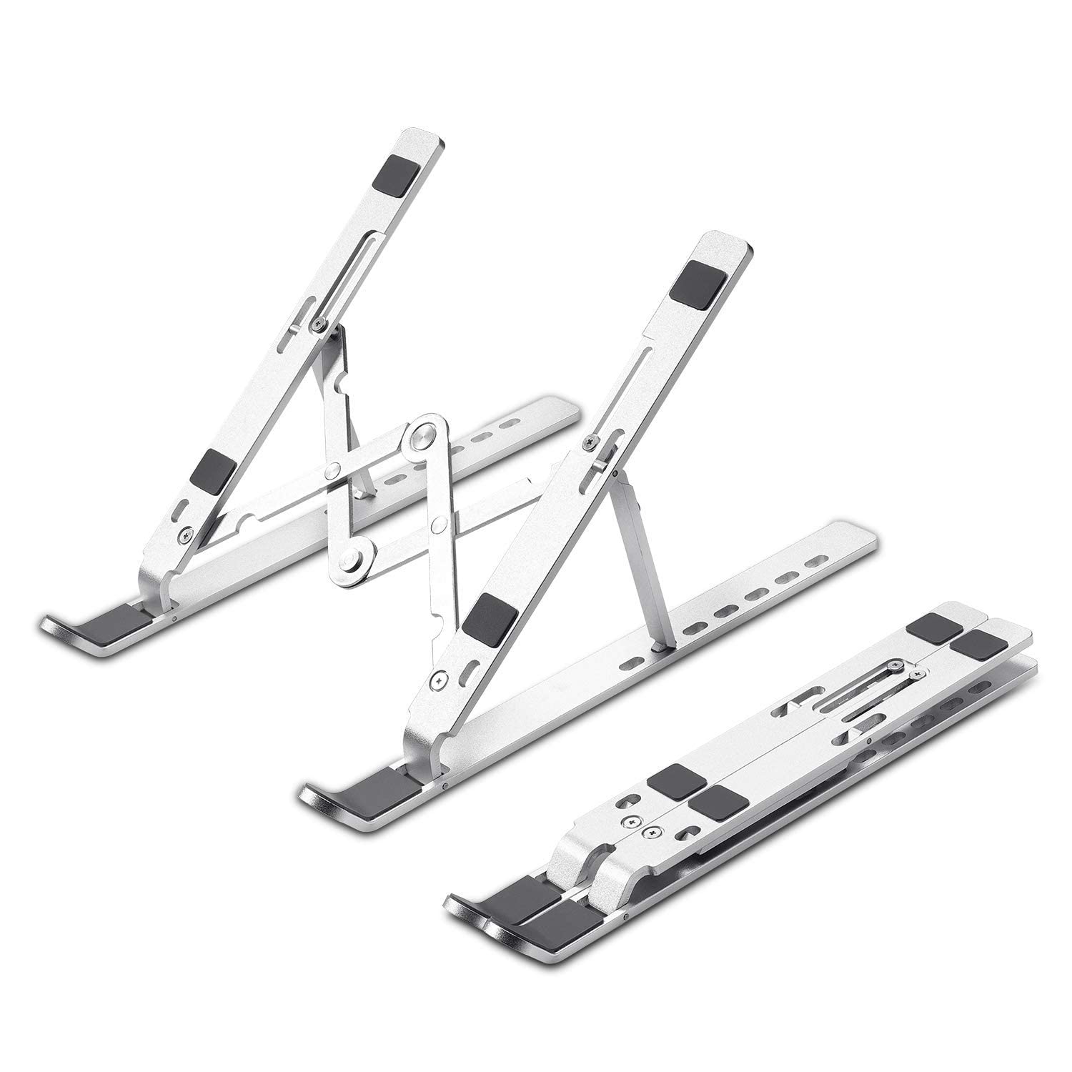 Laptop Stand Adjustable, Laptop Holder Riser Computer Stand, Foldable Portable Notebook Stand, Compatible with MacBook Air Pro, HP, Lenovo (Laptop Stand Double ARD, Black)