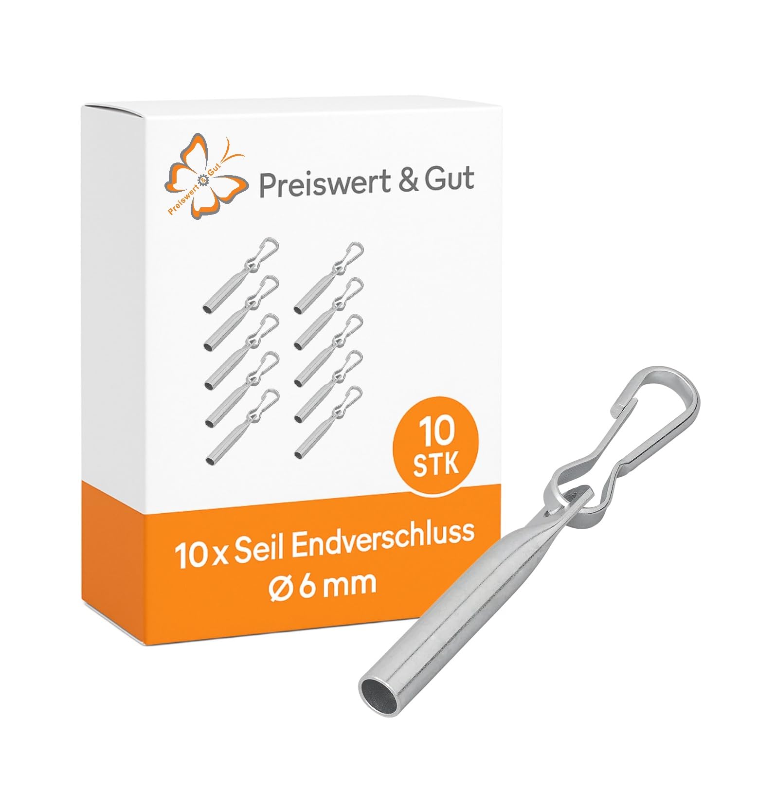 4 X Seilendverschluss Mit Simplexhaken Für 6 Mm Expanderseil Planenseil Seil - Foto 4