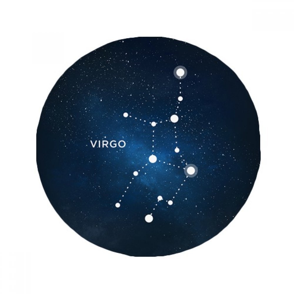 Tapis zodiaque vierge 50cm, l'idée cadeau astro originale ronde