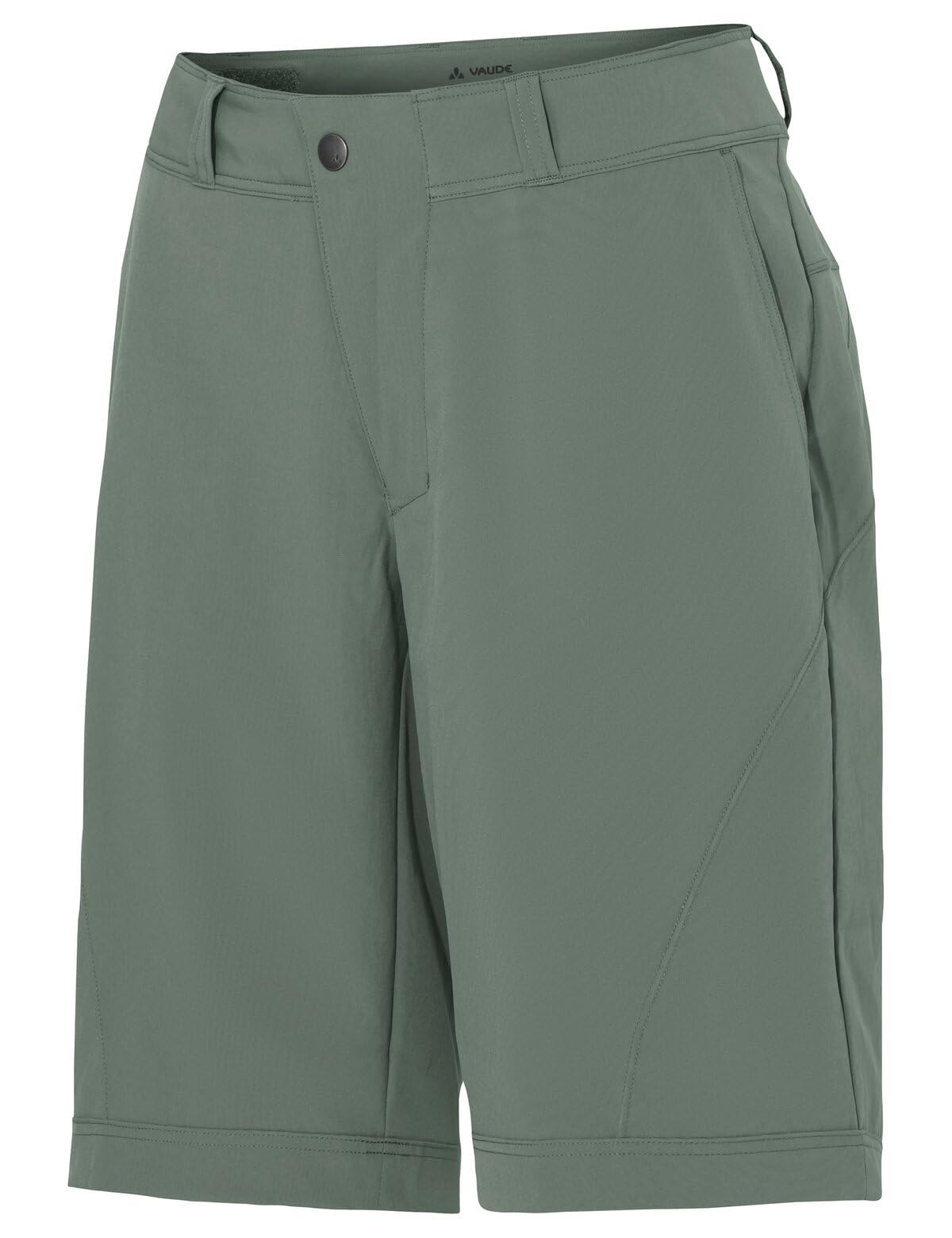 VAUDE Women's Ledro Shorts - Gepolsterte MTB-Shorts mit Innenhose - atmungsaktive & elastische Fahrradhose, Agave, 44