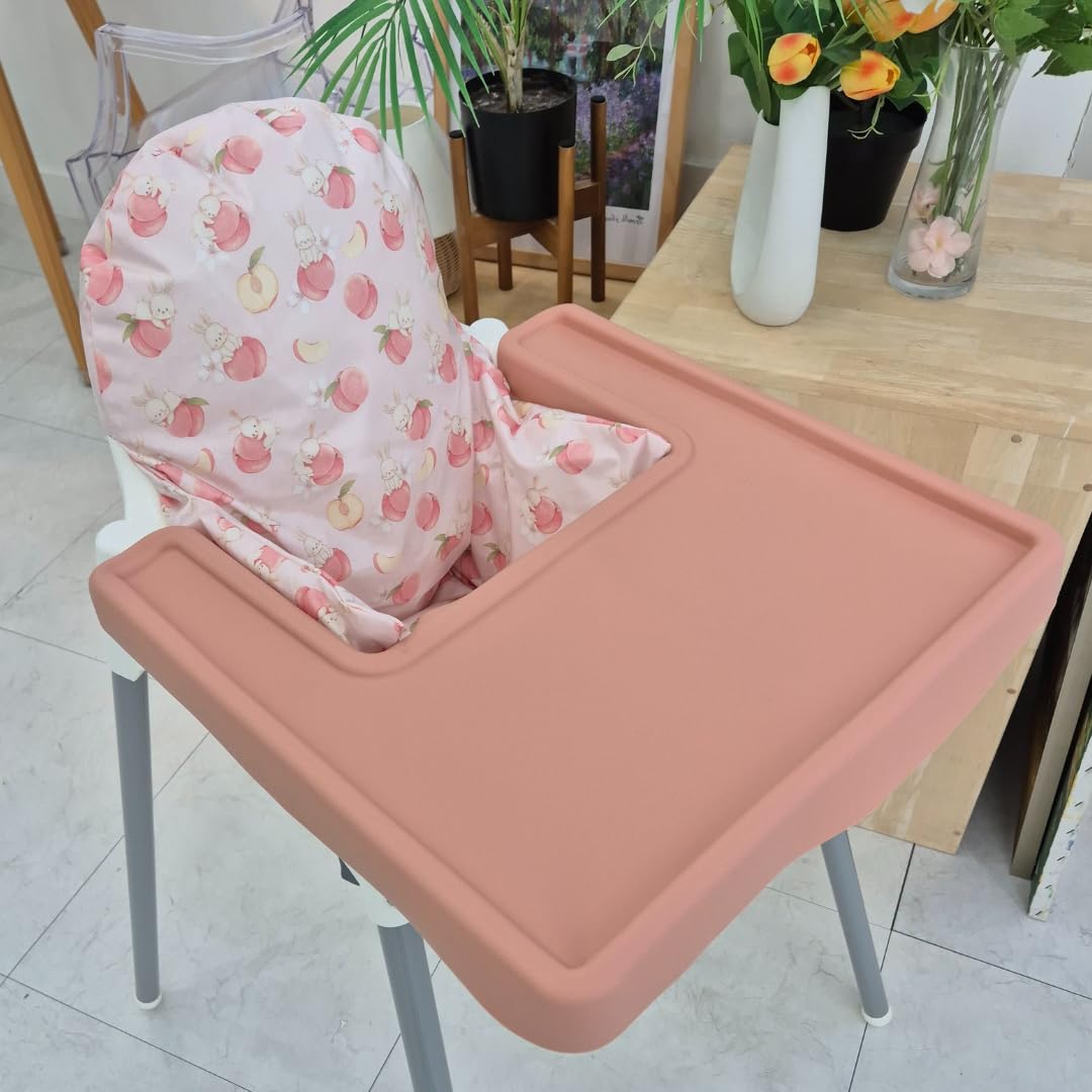 Set de table en silicone à couverture complète pour chaise haute IKEA Antilop, sets de table en silicone, accessoires de chaise haute IKEA, plateau de chaise haute, napperons pour garçons et filles,