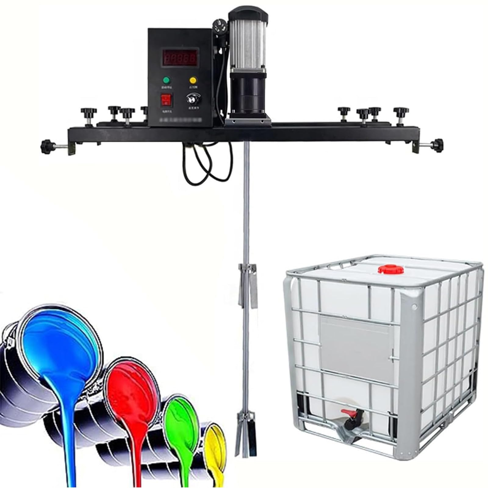 Mezclador y agitador de contenedores IBC Mezclador eléctrico de contenedores IBC Mezclador eléctrico de contenedores IBC Agitador IBC de 1000 l Agitador horizontal para alimentos,industria alimentaria