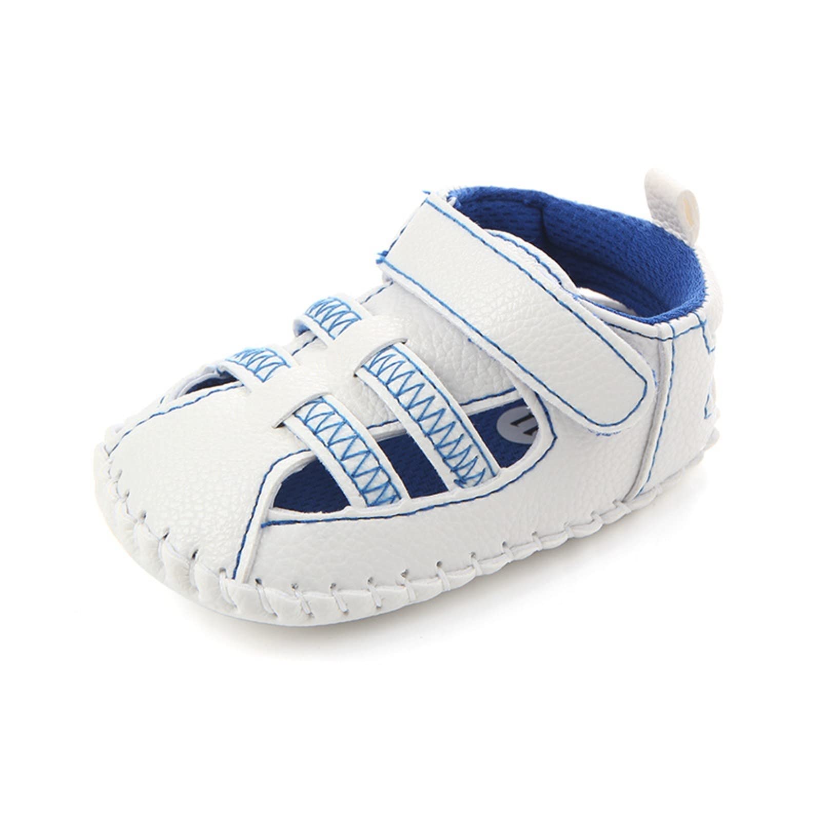 Infant Boys Girls Baby Newborn Summer Sneakers Cute Colorful Design Walking Sandals Casual Flat Toddler Shoes Girl 7 (Blue, 4.5 Infant)