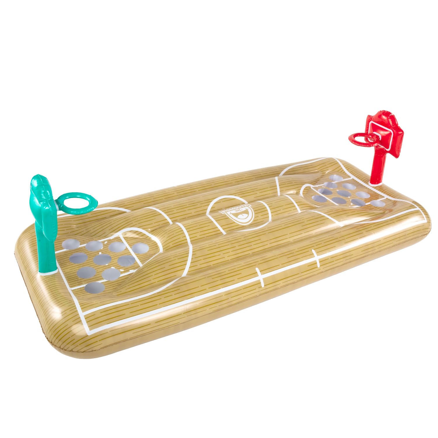 BigMouth Inc Inflatable Basketball Pong Raft, Built in Drink Holders, Fun Floating Pool Party Game