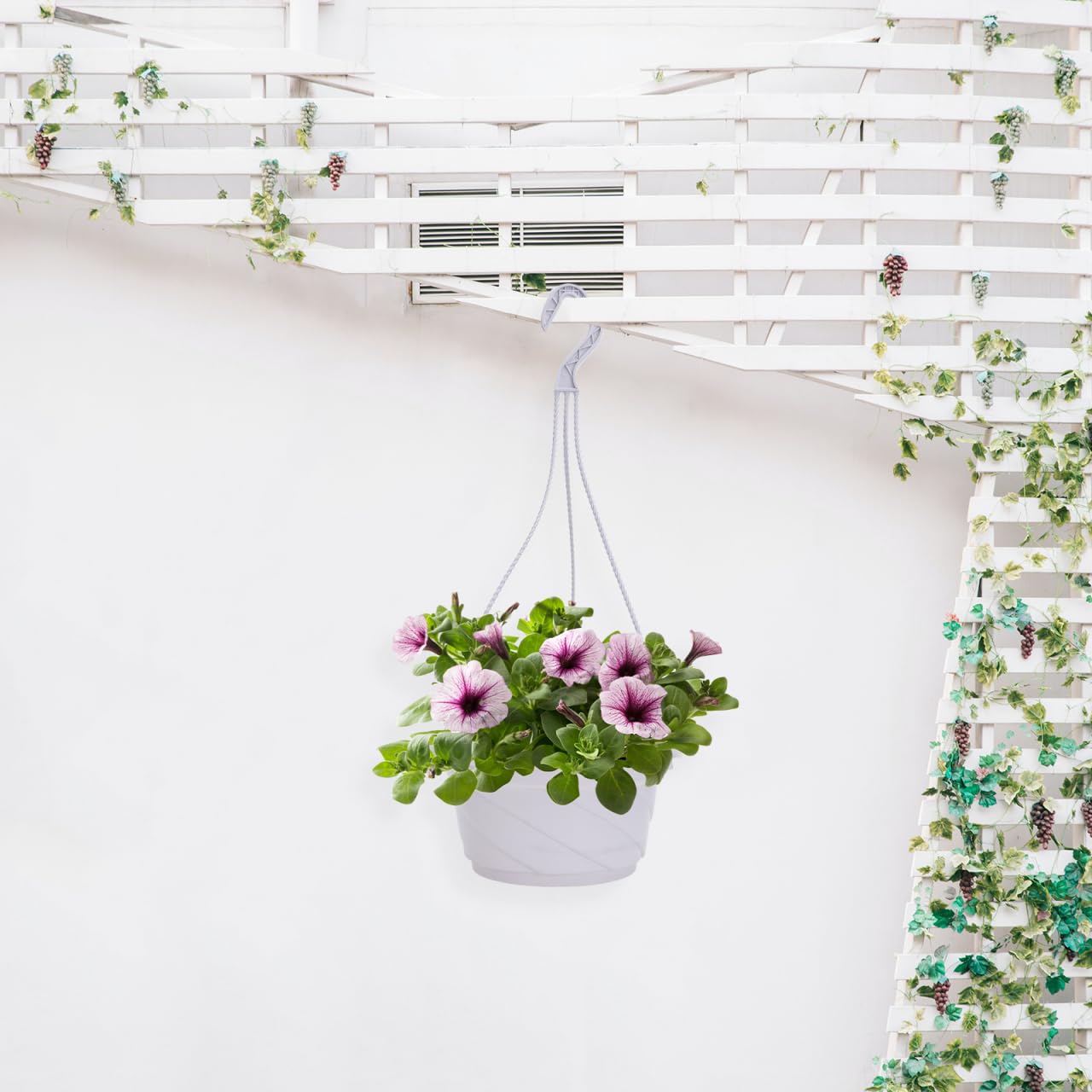 Toddmomy Lot de 10 pots de fleurs en plastique à suspendre pour extérieur et intérieur (blanc)
