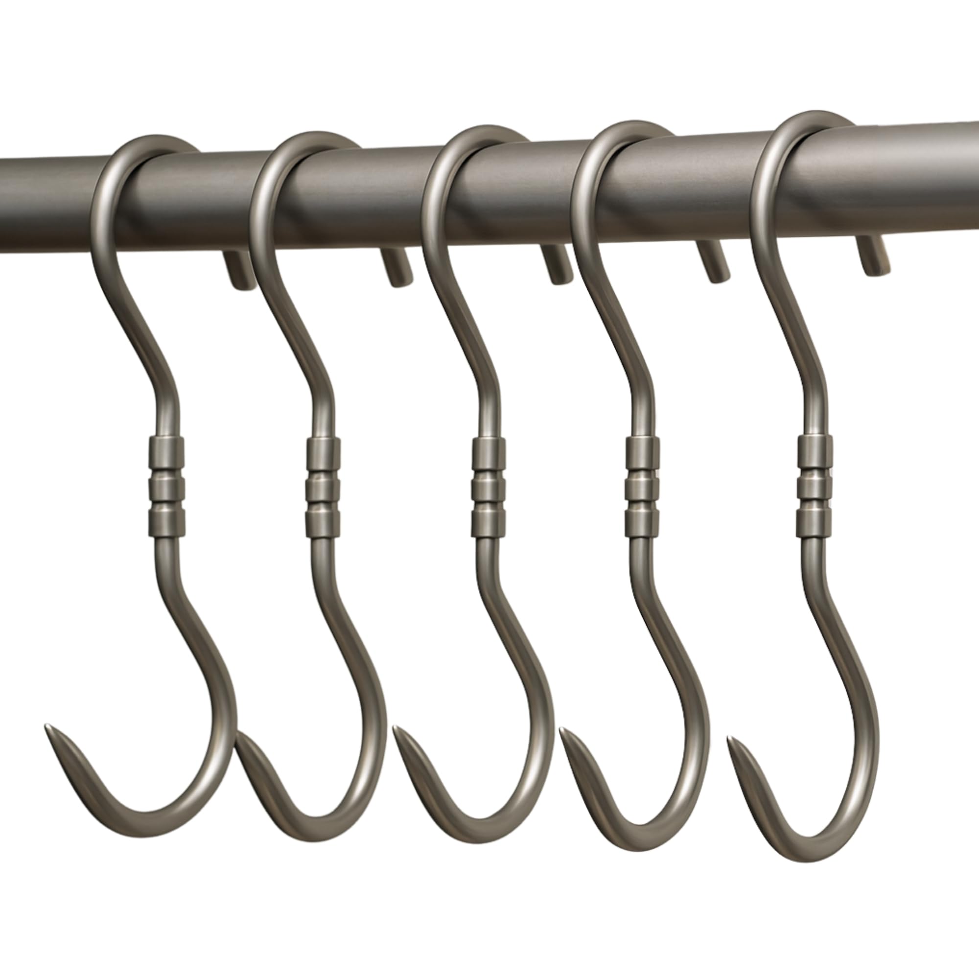 TronicXL 5 Stück PROFI S-Haken - 260x10mm Drehhaken Edelstahl Dreh Haken Wildhaken Zerwirk-haken Swivel Hook Fleischhaken drehbar zum Aufhängen von Wild Fisch Würste Parma Schinken Wildschwein