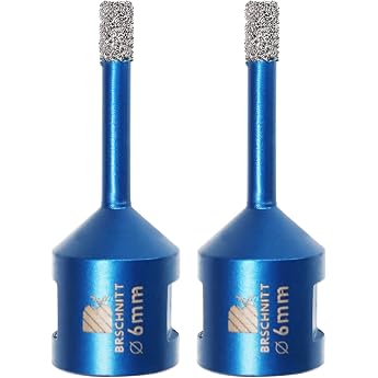 Diamond Tile Drill Bit 6 mm   2 Pieces M14 Diamond Drill Hole Saw for Tiles Porcelain Ceramic Marble Granite Holes for Angle Grinder