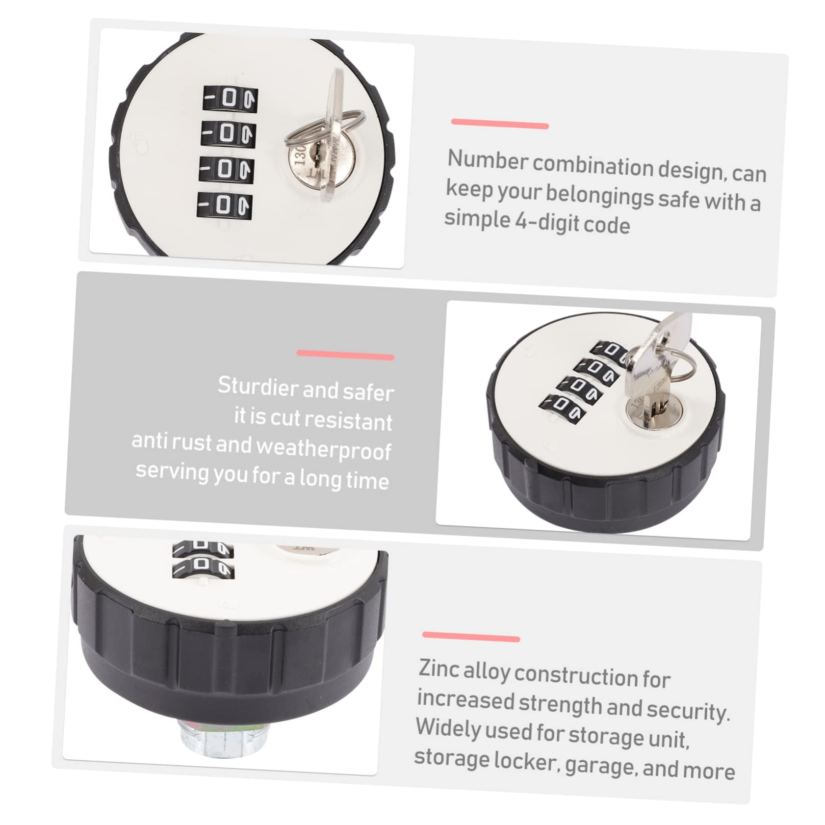 Artibetter 3piezas Candado De Combinación Dígitos De Aleación De Zinc Para Armarios y Taquillas Cerradura Mecánica Resistente y Portable Para Seguridad Gimnasios y Almacenamiento