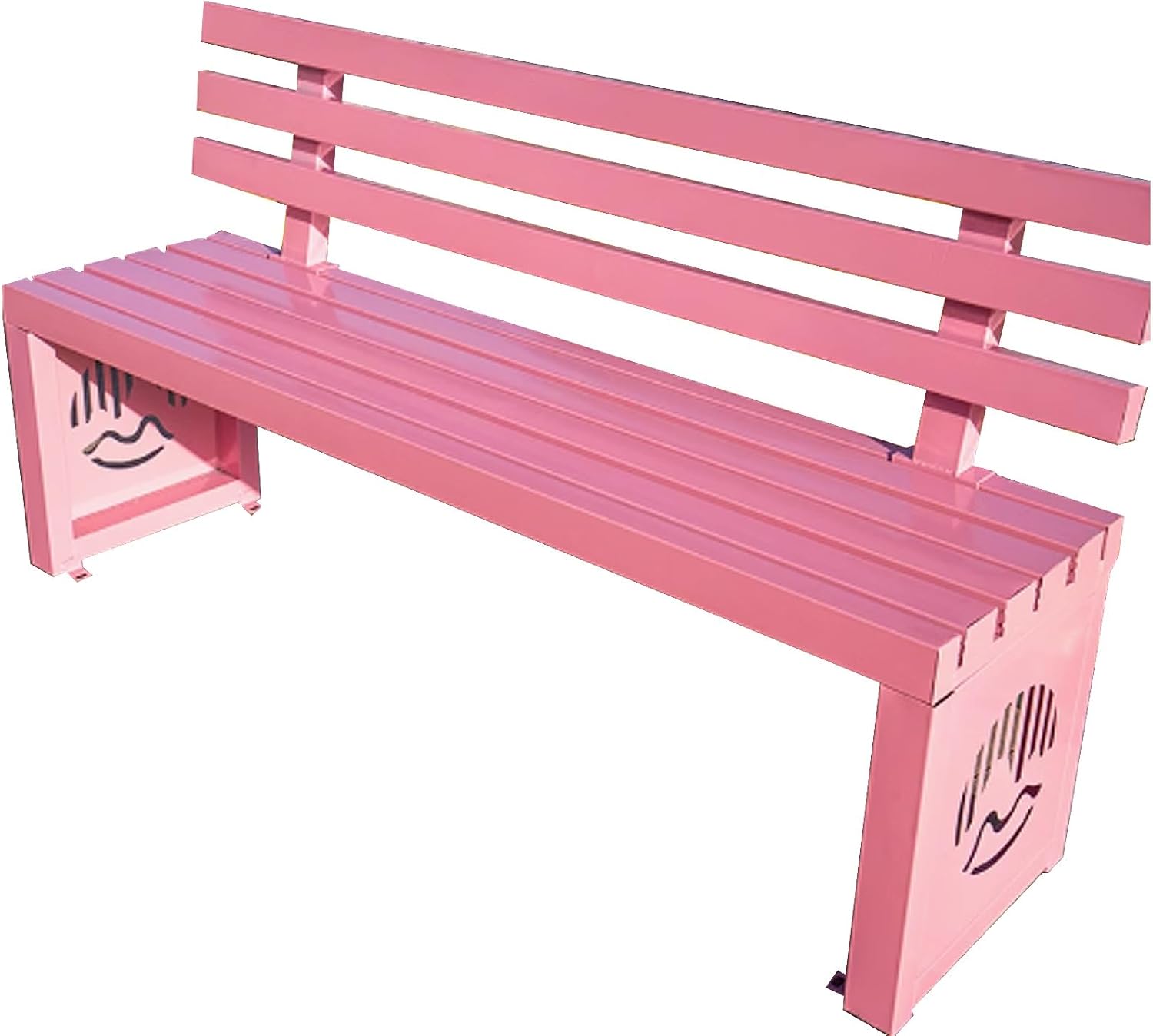 Garden Bench, Park Benches, Porch Bench seat, Patio Bench, Outdoor Lounge Furniture Easy Installation for Park, Backyard, Lounge(Rose,120x40x80cm)