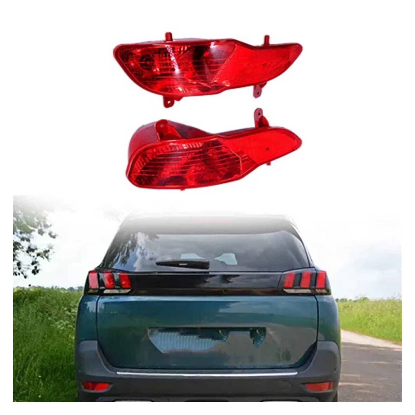 Fanale Posteriore 9811982980 Auto Sinistra Paraurti Posteriore Fendinebbia Parcheggio Avvertimento Riflettore Fanali Posteriori Lampadina per Peugeot 5008 MK2 2016+ LED Fanale Posteriore