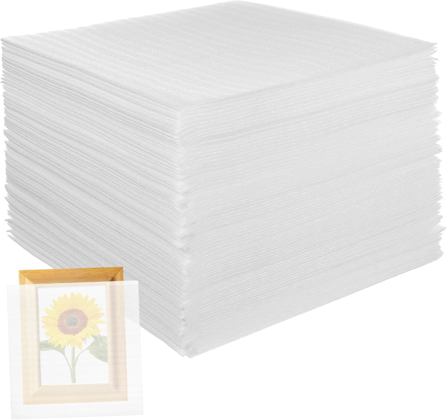 Protective Foam Pouches 20x20cm 0.5mm Pearl Foam Wrap Sheets Cushion Packaging Bags 100pcs for Small Business Shipping and Fragile Item Cushioning
