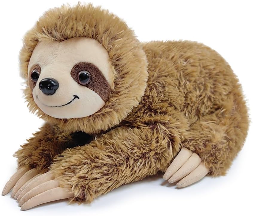 Realistic Sloth Stuffed Animals,Zoo Animal 15inch Plush Toys for Kids Decoration Birthday Party,Standing Posture Sloths Gift for Boys Girls Cute Animal Bedtime Teddy Bear (Grey Sloth)