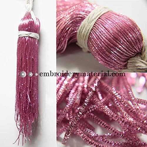 EmbroiderymaterialEmbroiderymaterial Zardozi Spring Material,Bullion Wire/Nakshi for Jewellery and Embroidery Purpose,1MM, Scarlet Pink Color(100 Gram)