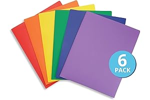 Blue Summit Yellow Pocket Folder Two Pockets and Business Card Slot