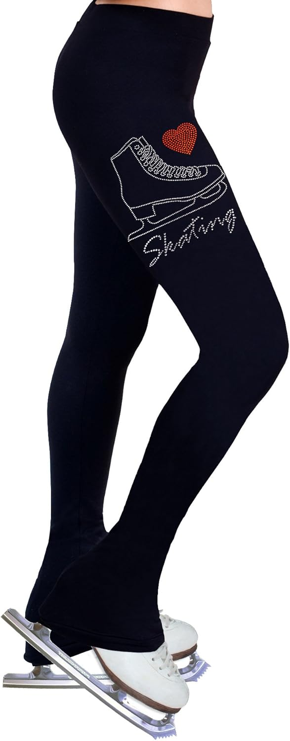 Figure Skating Practice Pants with Rhinestones R221 - Child Sizes