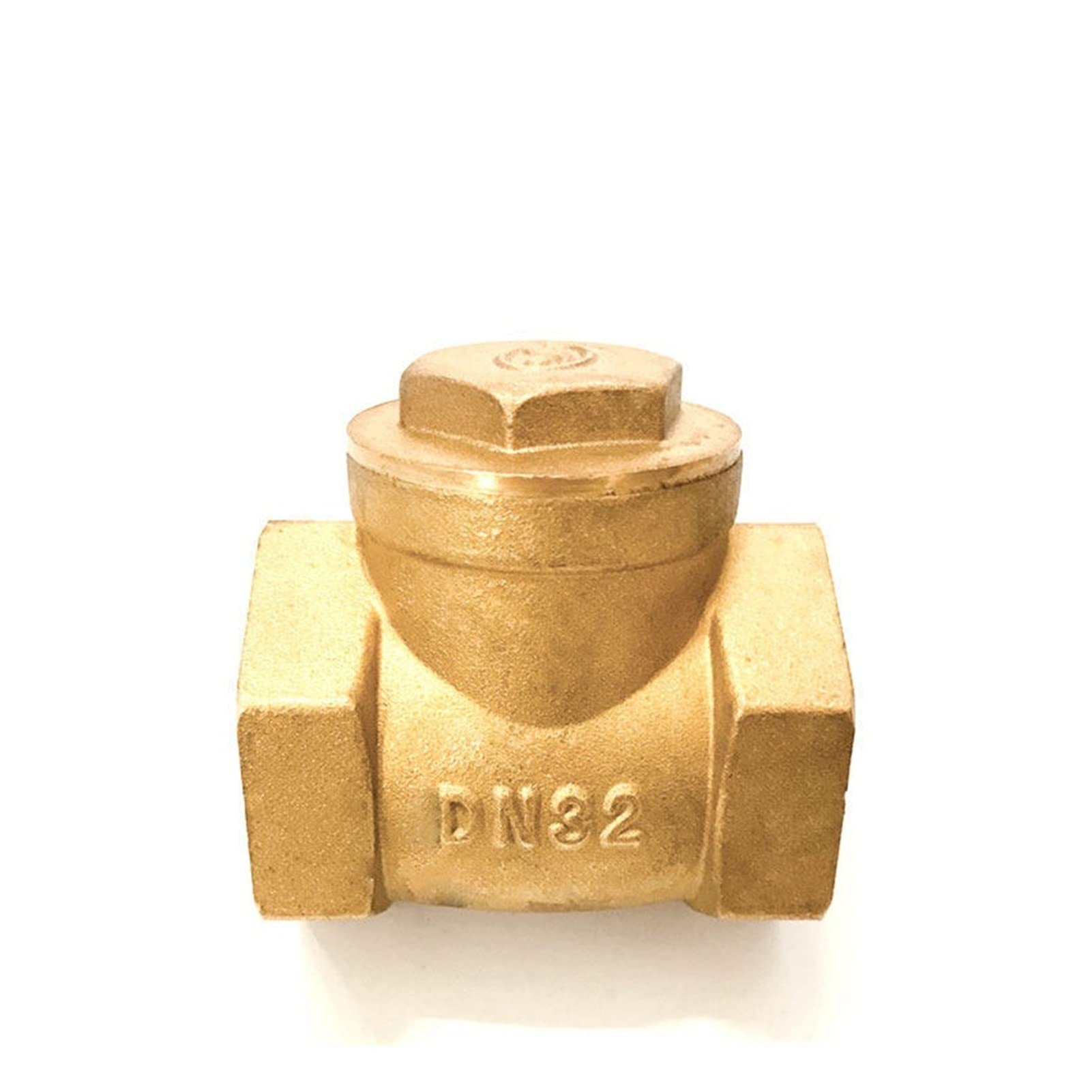 Valvola 1/2" 3/4" 1" 2" 3" 4" Valvola di ritegno orizzontale in ottone Valvola di ritegno con filettatura femmina interamente in rame (Specifica : 1") (Size : 0.75 Inch)