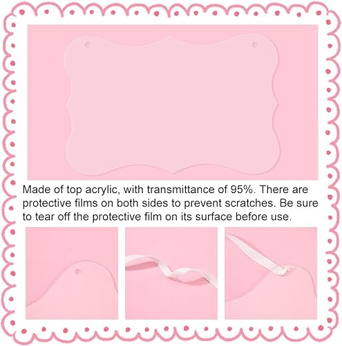 Miniatura 4 de AHANDMAKER 2 carteles colgantes de acrílico transparente, 8.86 x 5.79 pulgadas, etiquetas personalizadas para tarjetas personalizadas para sillas de