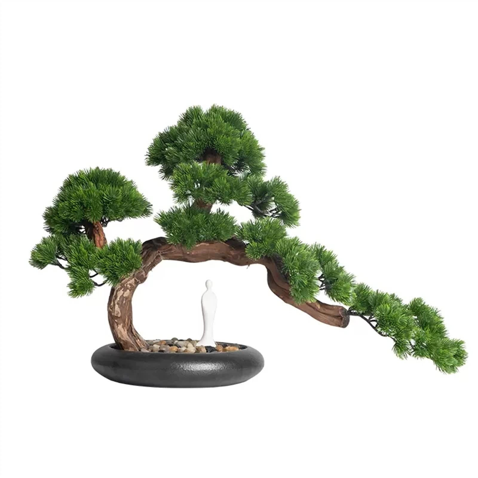 SWENEEN Home Fake Plants Artificial Bonsai Tree-Artificial Plant Decoration,Ceramic Potted Artificial House Plants,Pine Tree Bonsai Plant,For Desktop Display Decoration Artificia,