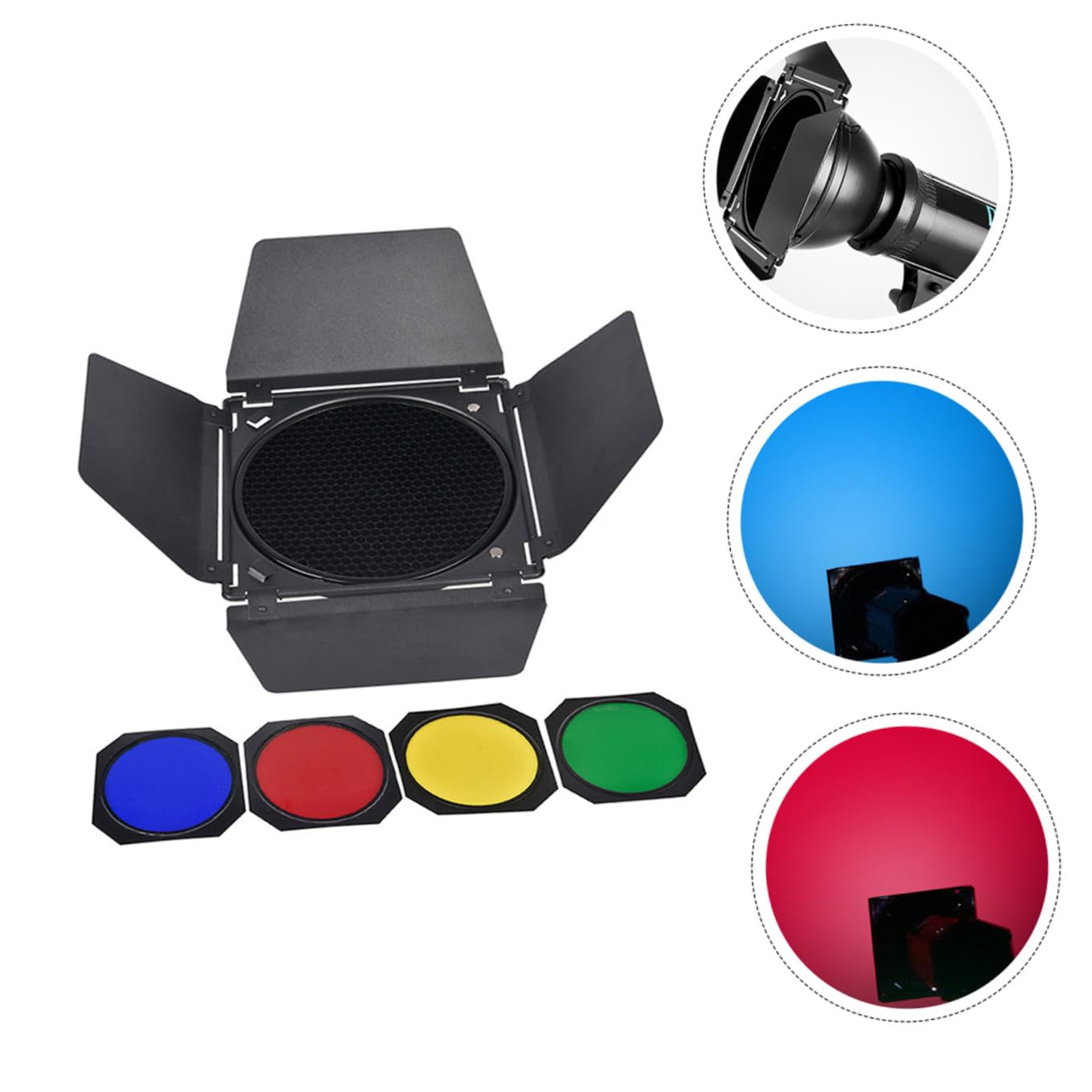 Déflecteur de Lumière en Alliage pour Lampe Photographique à Quatre Volets