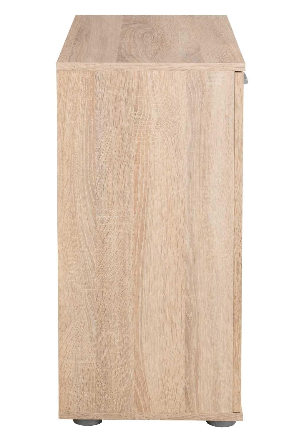 Kommode mit 2 Türen - Eiche Sonoma - 71 cm breit - Sideboard Mehrzweckschrank
