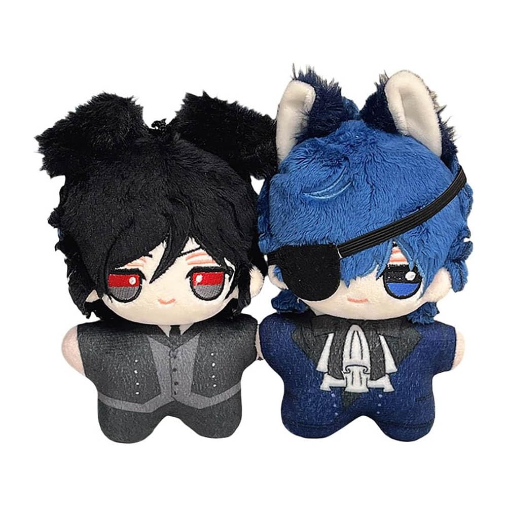 JUSONGKWCP 2 BlackButlers Plush Doll Anime Figure Cute Dolls 12 Cm Party Decorations Soft Pillow for Fans