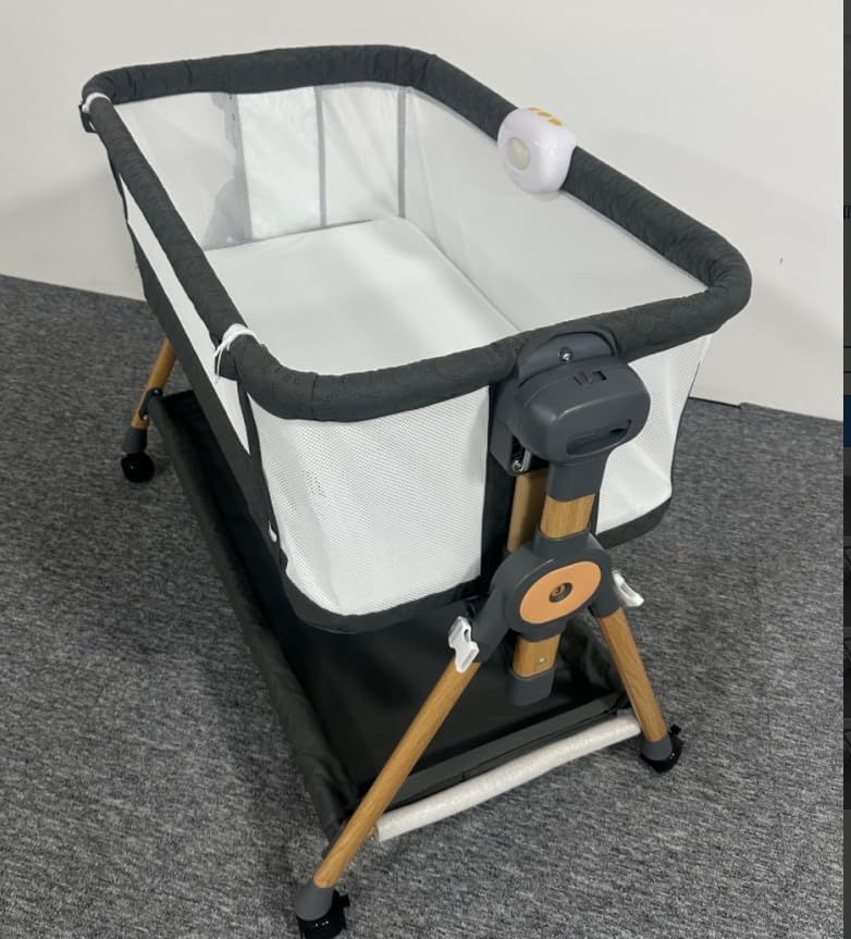 ベビーベッド 移動式ゆりかごベッド ベビーベッド 折りたたみ メッシュ