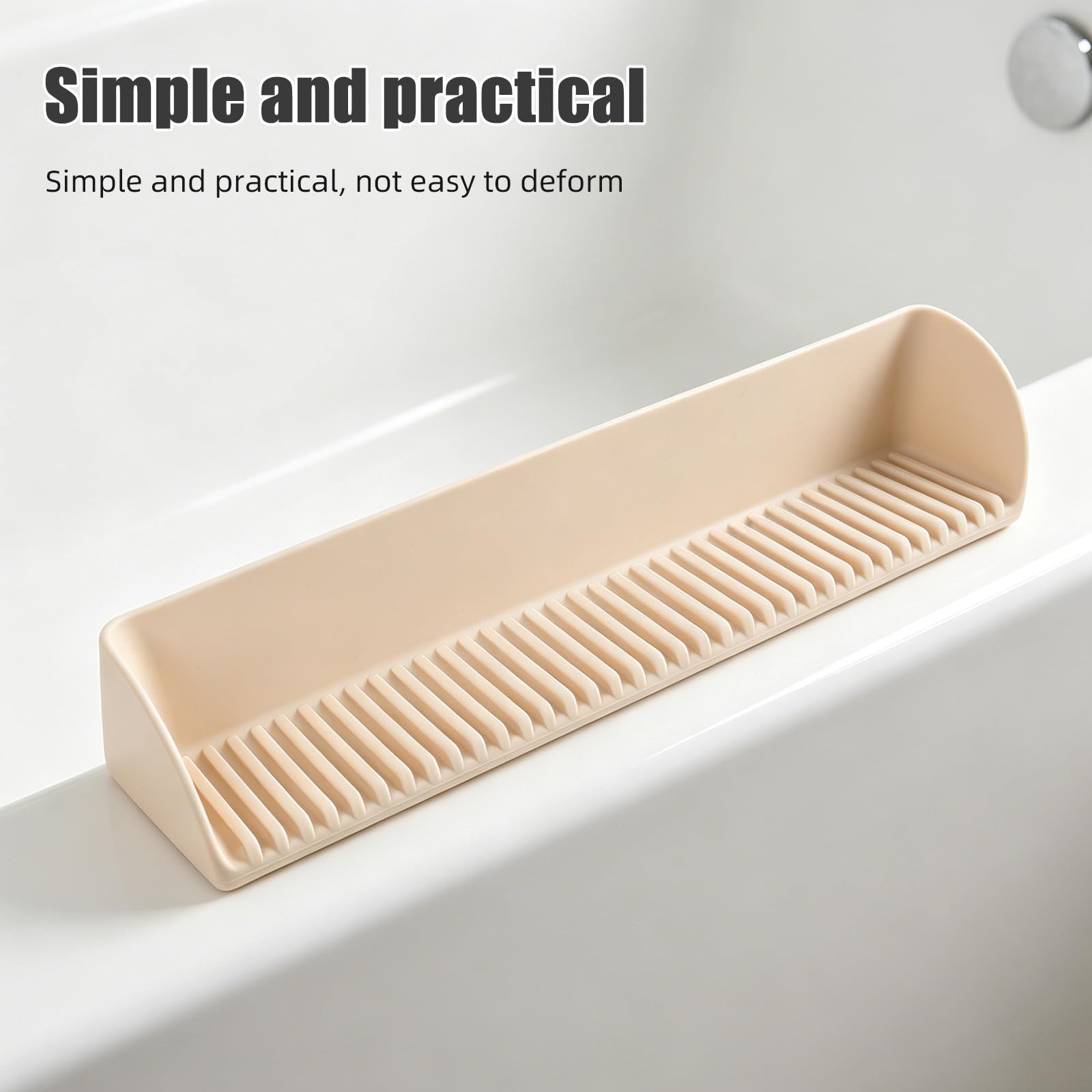 Operitacx Paraspruzzi per vasca da bagno per bambini - Paraspruzzi in silicone per vasca da bagno con ventose, ripiano gioco per da per portare giocattoli in