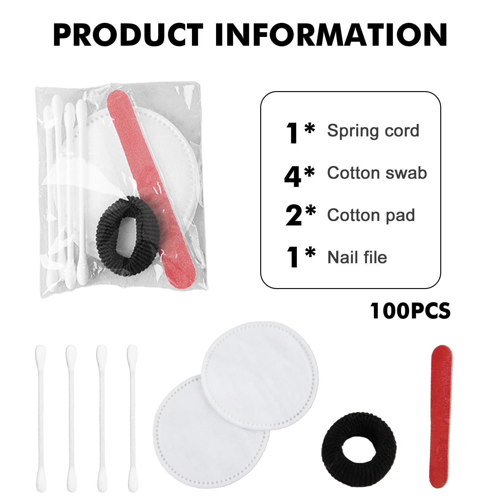 GOMETY 100 Stück Hotel Kosmetik Set,Einzeln Verpackt Hotel Vanity Set Amenities Kit Hotelbedarf Toilettenartikel Gastgewerbe Hygiene Produkte mit Wattepads Wattestäbchen Nagelfeile Haargummi