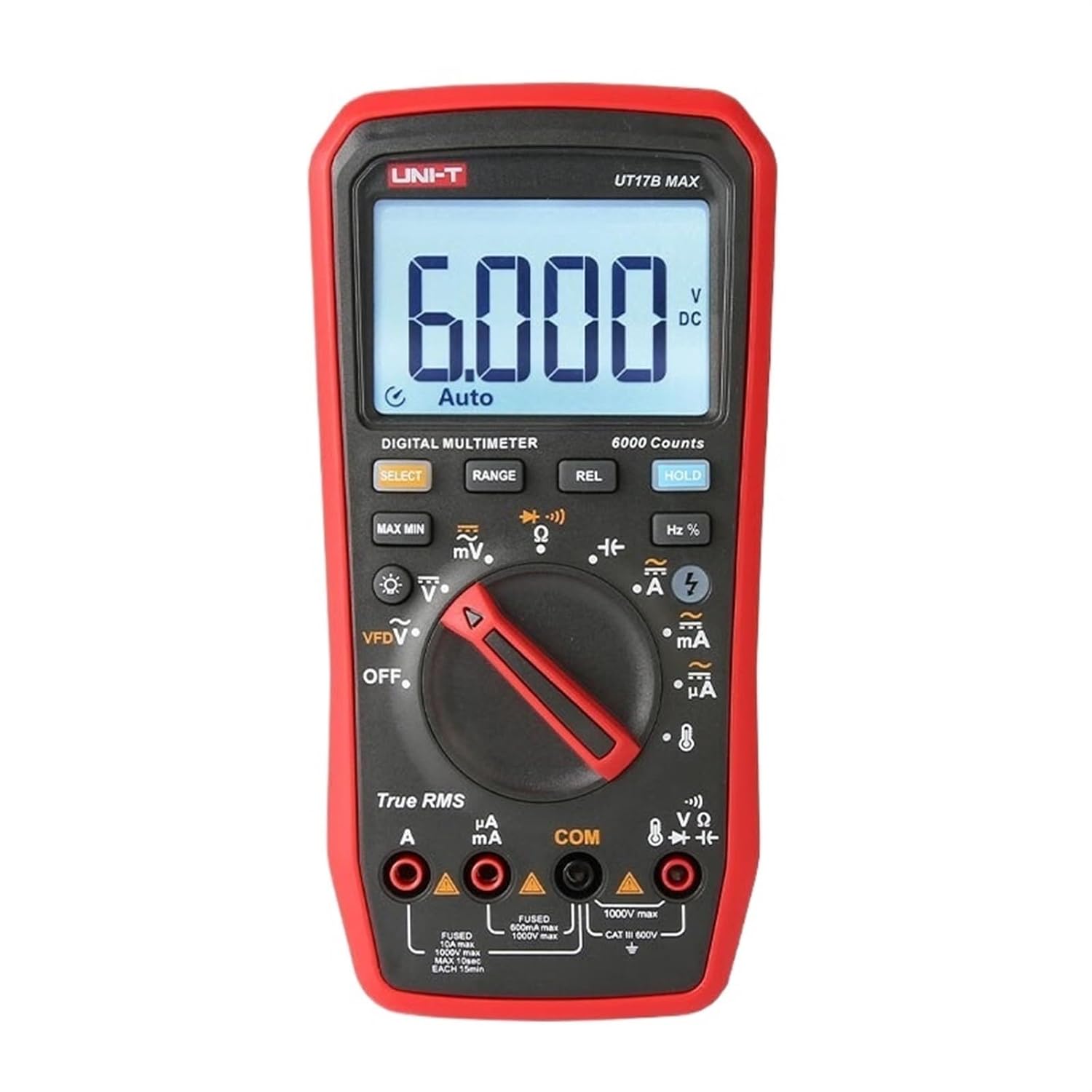 Digital Multimeter Meter UT15B/17B/18B MAX True RMS 1000V AC Multimeter Voltage Tester with V.F.D Function 6000 Counts(UT17B MAX)