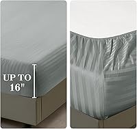 Vista 11 de HENGWEITEXT 18 Inch Cal King Sheets Deep Pocket,4 Piece Sheet Set Breathable and Cooling,Microfiber Sheet Set Deep Pocket,Wrinkle Free Shrinkage &