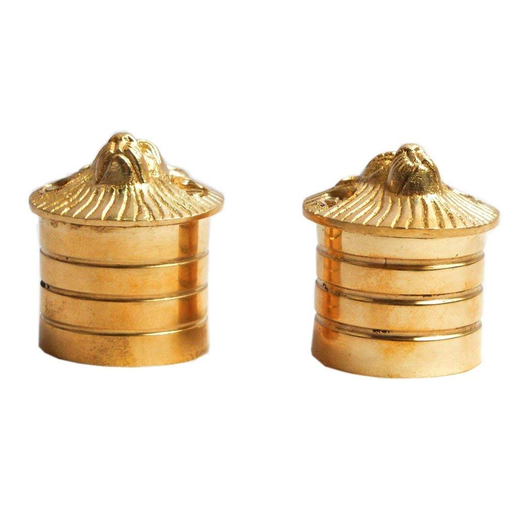 Autobrand Brass nob Tiger face Pack of 2 pc
