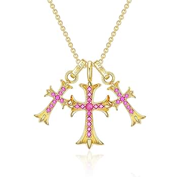 StoneJewelry クロス3連ネックレス Amazon | Lucliss クロス ネックレス 国内メーカー 3連 24K