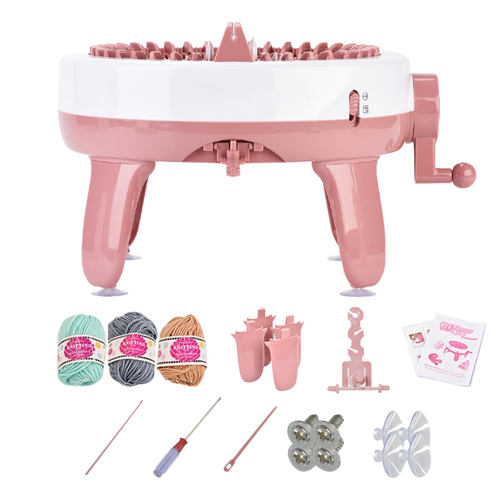 LetCart 48/40 Nadeln Strickmaschine mit Reihenzähler für Erwachsene/Kinder, Runde Strickmaschine Mit Dual-Modus, DIY-Handstrickmaschine für Mützen, Schals, Handschuhe und Socken (40 Nadeln)