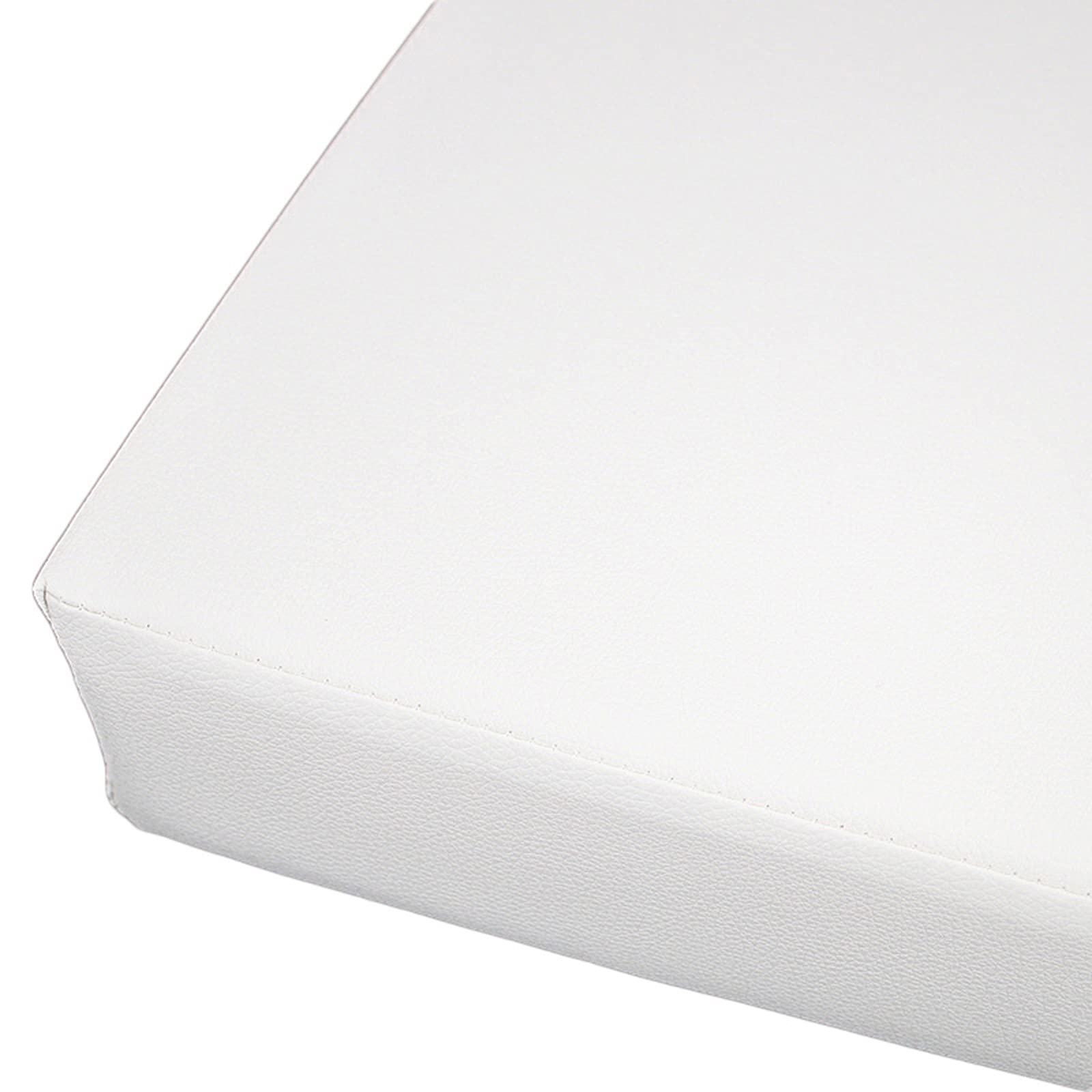 PU Leather Bench Cushion With Zippers Water Resistant Seat Cushion Pad 5cm Thick For Dining Chair Shoe Changing Stool Patio Garden Bench (White,140 * 30 * 5cm)