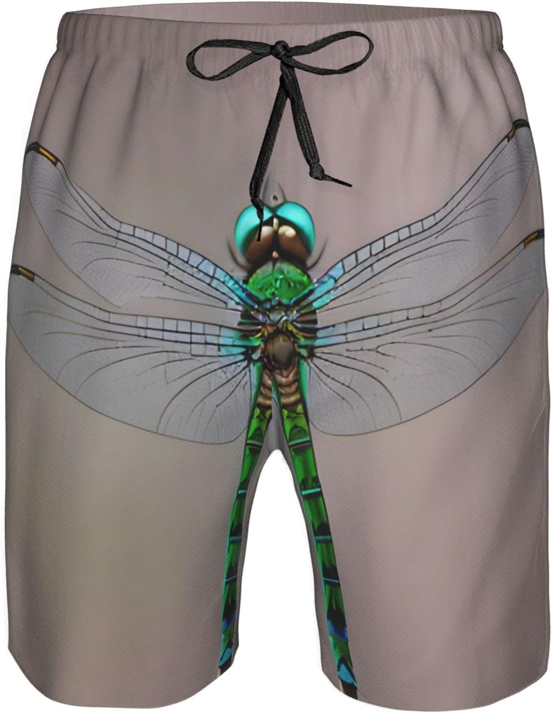 Dragonfly Print Men's Quick-Drying Shorts Casual Beach Pants Stretch Waist Shorts and Pockets