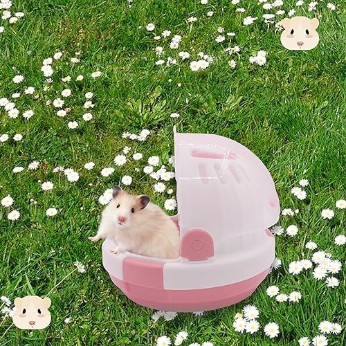 image for MUYG Hamster Carrier Cage Portable Cages Small Animals Carry Travel 
