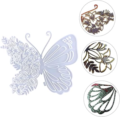 Miniatura 3 de 4 piezas de decoración de mariposa molde posavasos de silicona para pared, escultura de pared para manualidades, decoración de escritorio,