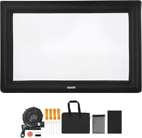 Miniatura 9 de VEVOR Pantalla de proyector inflable de 20 pies, pantalla de cine inflable para exteriores con soplador de aire de 250 W, pantalla de proyección de